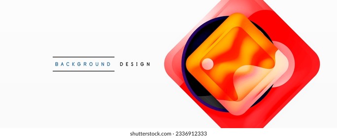 Abstraktes Hintergrunddesign mit glänzenden geometrischen Formen in sorgfältig gestalteter Vektorzusammensetzung mit poliertem und zeitgenössischem visuellem Erlebnis