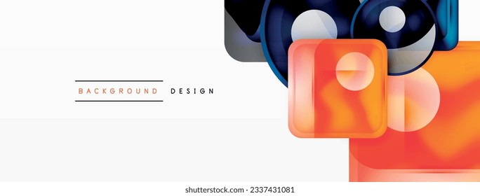 Diseño de fondo abstracto mostrando formas geométricas de vidrio brillante en una composición vectorial meticulosamente elaborada con experiencia visual pulida y contemporánea