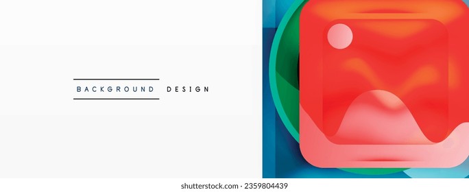 Diseño de fondo abstracto mostrando formas geométricas de vidrio brillante en una composición vectorial meticulosamente elaborada con experiencia visual pulida y contemporánea