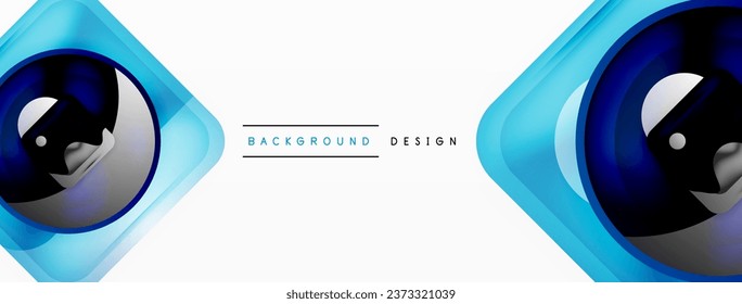 Abstract background design showcasing glossy glass geometric shapes in meticulously crafted vector composition wtih polished and contemporary visual experience