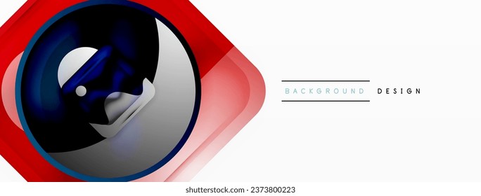 Abstract background design showcasing glossy glass geometric shapes in meticulously crafted vector composition wtih polished and contemporary visual experience