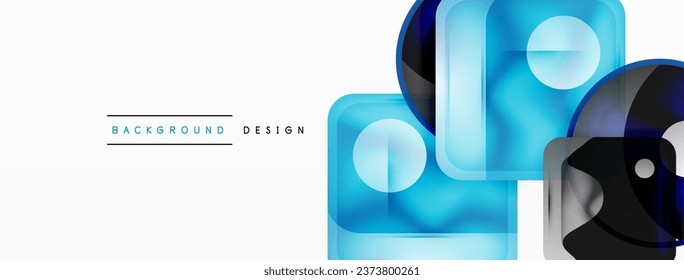 Abstract background design showcasing glossy glass geometric shapes in meticulously crafted vector composition wtih polished and contemporary visual experience