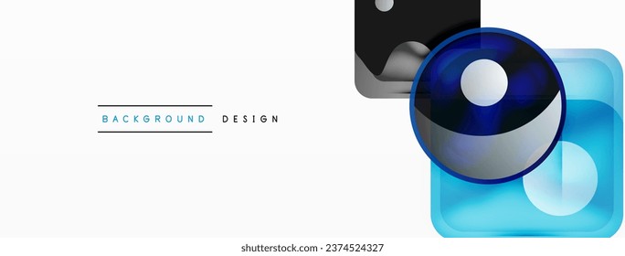 Diseño de fondo abstracto mostrando formas geométricas de vidrio brillante en una composición vectorial meticulosamente elaborada con experiencia visual pulida y contemporánea