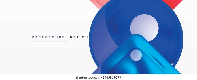 Abstract background design showcasing glossy glass geometric shapes in meticulously crafted vector composition wtih polished and contemporary visual experience