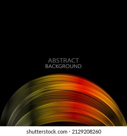 Abstract background design smooth golden wave vector