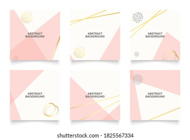 abstract background design for social media story feed post. red pink gold scribble shape hand drawn object. copy space for text. square flyer banner