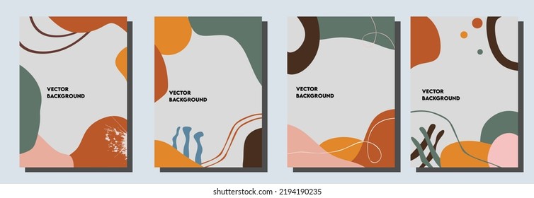 abstract background design for social media story feed post. doodle scribble shape hand drawn object. copy space for text. square flyer banner,. Vector set of abstract creative background