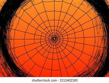 abstract background design with spider web and abstract doodle