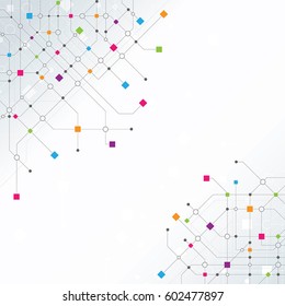 An abstract background design with squares and circles