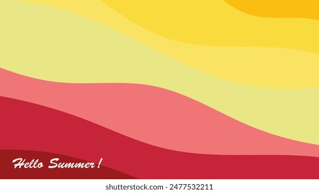 Abstract background design with summer color theme, with wavy patterns,Abstract summer wave background,