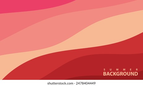 Abstract background design with summer color theme, with wavy patterns,Abstract summer wave background,