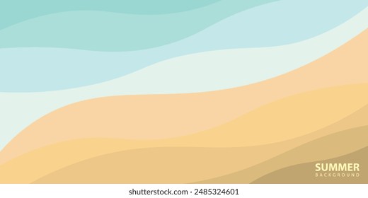 Abstract background design with summer color theme, with wavy patterns,Abstract summer wave background,