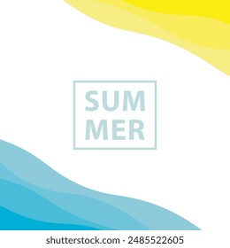 Abstract background design with summer color theme, with wavy patterns,Abstract summer wave background,