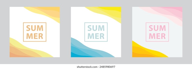 Diseño de fondo Abstractas con tema de color de verano, con patrones ondulados, fondo de onda de verano Abstractas,