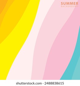 Abstract background design with summer color theme, with wavy patterns,Abstract summer wave background,