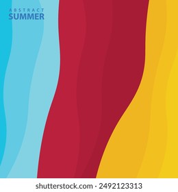 Abstract background design with summer color theme, with wavy patterns,Abstract summer wave background,