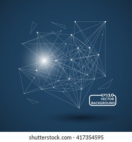 Abstract background for design technology and networking science