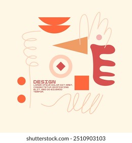 Fundo abstrato para design. Um modelo para anunciar em um estilo moderno. Ilustração elegante para o cartaz. Elementos gráficos estilosos da moda