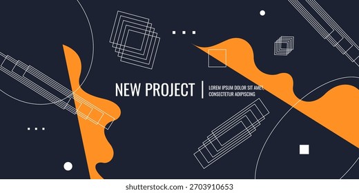 Abstrakter Hintergrund für das Design. Eine Vorlage für Werbung im modernen Stil. Stilvolle Illustration für das Poster. Trendy, stylische Grafiken