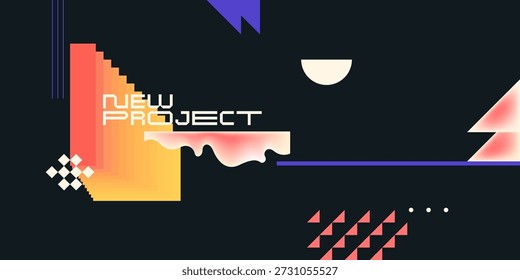 Fondo Abstractas para el diseño. Una Plantilla para la publicidad en un estilo moderno. Ilustración con estilo para el cartel. Gráficos de moda y con estilo.	
