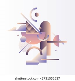 Fundo abstrato para design. Um modelo para anunciar em um estilo moderno. Ilustração elegante para o cartaz. Gráficos elegantes da moda.
