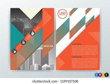 Abstract Background Design Template, Business Brochure, Flyer, Poster, Annual Report, Front and back, CMYK Color, in A4 Size, vector illustration