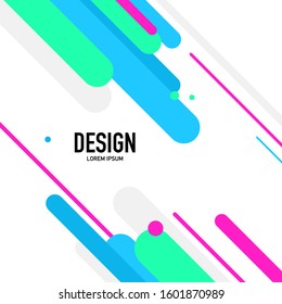Abstract background design template with memphis element