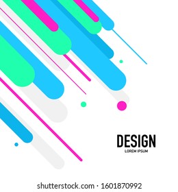 Abstract background design template with memphis element