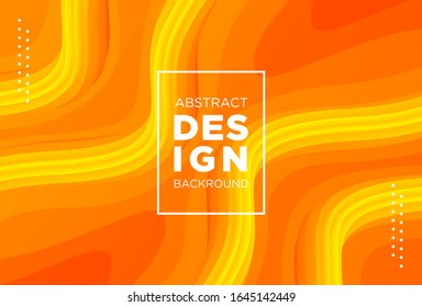 Abstract Background Design Template with Orange Gradient 3D Flow Shape perfect for your Design Project, Wallpaper, Cover, Poster, Banner, etc.
