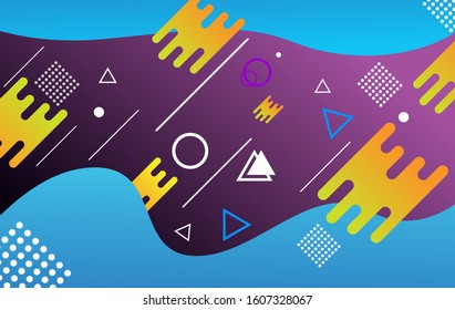 Abstract background design templates with full dominant blue color