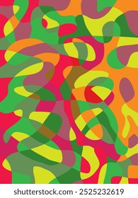 Abstract background design with unique shapes, full of colors ranging from bright colors to dark colors.