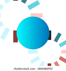 abstract background design with various shapes.