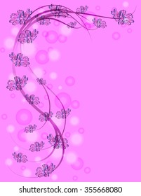 Abstract background for design, vector backdrop, tender violet shiny