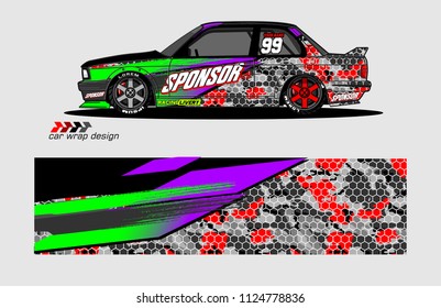 abstract background design vector for car decal and vehicle vinyl wrap
