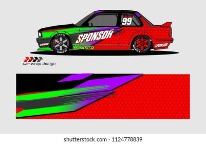 abstract background design vector for car decal and vehicle vinyl wrap