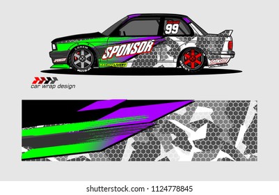 abstract background design vector for car decal and vehicle vinyl wrap