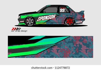 abstract background design vector for car decal and vehicle vinyl wrap