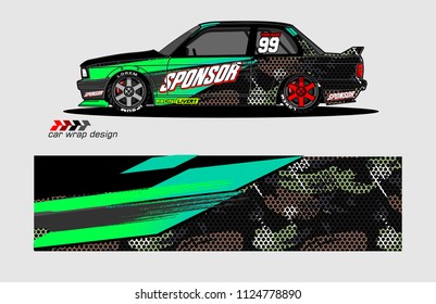 abstract background design vector for car decal and vehicle vinyl wrap