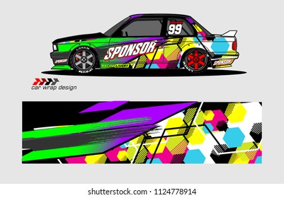 abstract background design vector for car decal and vehicle vinyl wrap