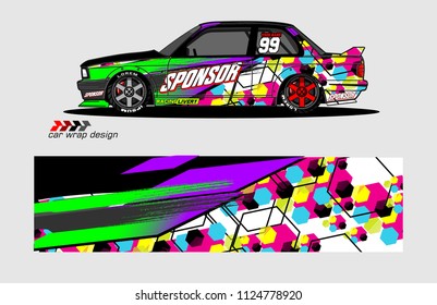 abstract background design vector for car decal and vehicle vinyl wrap