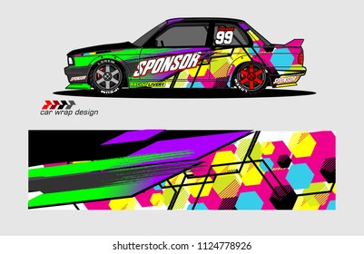 abstract background design vector for car decal and vehicle vinyl wrap