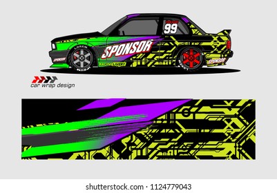 abstract background design vector for car decal and vehicle vinyl wrap
