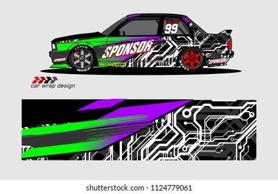 abstract background design vector for car decal and vehicle vinyl wrap