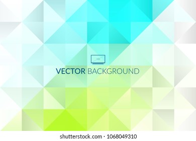 Abstract background design, vector eco green turquoise polygonal elements for graphic template. Colourful elements for branding