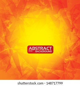 Abstract background for design. Vector illustration. Eps10. Geometric shapes. Orange colour.