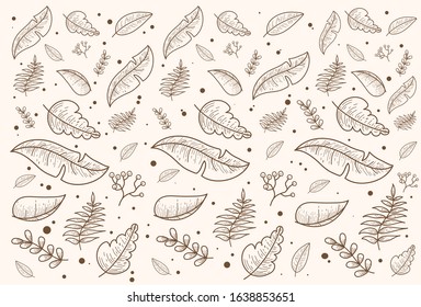 Abstract background for design - vector illustration - Pattern Background - Tropical Leaf Background