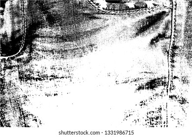 Abstract background design. Vector jeans fabric texture, denim pants. Overlay illustration over any design to create interesting vintage rustic effect and depth. For posters, banners, retro designs.