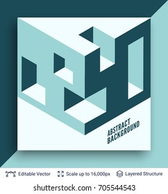 Abstract background design. Vector multicolored cubic shapes. Simple geometric backdrop.