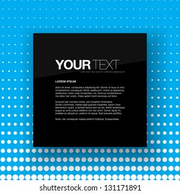 Abstract background design vector with square text box