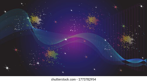 Abstract background design. Website landing page. Template for apps. Modern geometric. Art wave shape. Vector illustration.